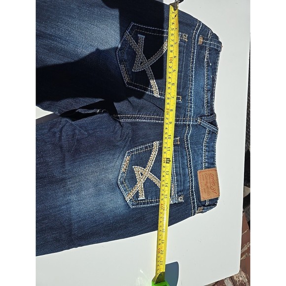 Series 31 Amethyst Jeans Embellished Mid Rise Cotton Blend Women's Sz. 11 ROSE - Picture 8 of 12